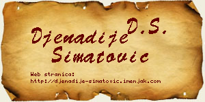 Đenadije Simatović vizit kartica